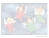 Casse-tetes velcro 9 morceaux-Noel-Les anges-1