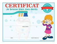 Certificat-Je brosse bien mes dents 2018