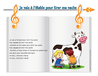 Chanson-Je vais à l'étable pour tirer ma vache