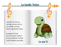 Chanson-La famille Tortue-le son U