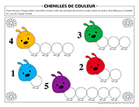 Chenilles de couleur