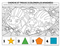 Cherche et trouve a colorier-Araignees
