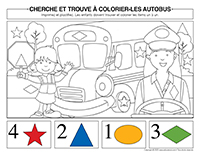 Cherche et trouve a colorier-Autobus