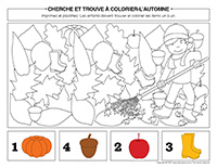 Cherche et trouve à colorier-Automne 2023