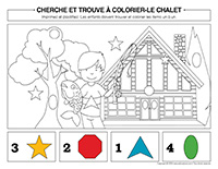 Cherche et trouve à colorier-Chalet