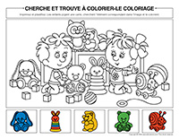 Cherche et trouve a colorier-Coloriage