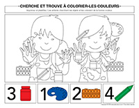 Cherche et trouve a colorier-Couleurs