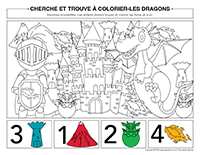 Cherche et trouve à colorier-Dragons