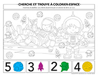 Cherche et trouve à colorier-Espace