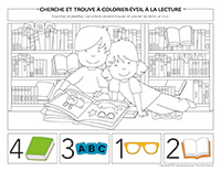 Cherche et trouve à colorier-Éveil à la lecture