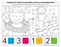 Cherche et trouve à colorier-Éveil aux mathématiques