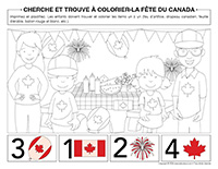 Cherche et trouve a colorier-Fête du Canada