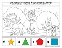 Cherche et trouve à colorier-Forêt