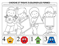 Cherche et trouve a colorier-Formes