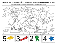 Cherche et trouve a colorier-Graduation avec Poni