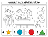 Cherche et trouve à colorier-Hôpital