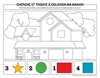 Cherche et trouve à colorier-Ma maison