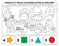 Cherche et trouve a colorier-Noel-Lettre au pere Noel