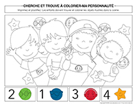 Cherche et trouve à colorier-Personnalité