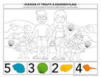 Cherche et trouve à colorier-Plage