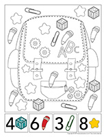Cherche et trouve à colorier-Rentrée