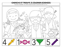 Cherche et trouve à colorier-Sciences