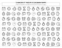 Cherche et trouve à colorier-Temps-1