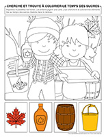 Cherche et trouve &agrave; colorier-Temps des sucres