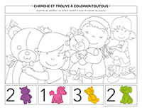 Cherche et trouve à colorier-Toutous