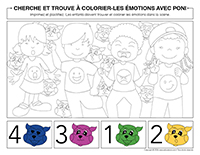 Cherche et trouve a colorier-emotions avec Poni