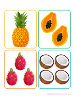 Chiffres et fruits-tropicaux
