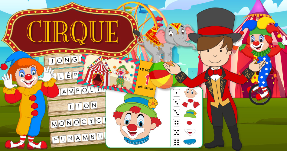 Le cirque, activités pour enfants.