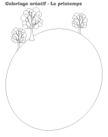 Coloriage créatif - le printemps Coloriage créatif - le printemps