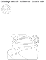 Coloriage créatif-Halloween-Dans le noir Coloriage créatif-Halloween-Dans le noir
