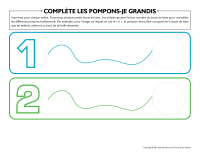 Complète les pompons-Je grandis