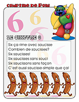 Comptine de Poni-Le chiffre 6 Comptine de Poni-Le chiffre 6