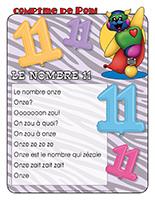 Comptine de Poni-Le nombre 11 Comptine de Poni-Le nombre 11
