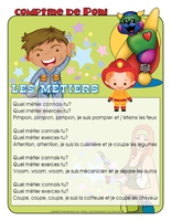Comptine de Poni-Les métiers Comptine de Poni-Les métiers