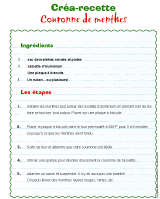 Créa-recette - Couronne de menthes