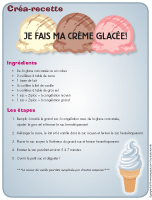 Créa-recette - Je fais ma crème glacée Créa-recette - Je fais ma crème glacée