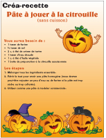 Créa-recette - Pâte à jouer à la citrouille