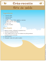 Créa-recette - Pâte de sable