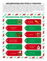 Décorations des Fêtes à trouver