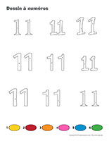 Dessin à Numéros-Le nombre 11 Dessin à Numéros-Le nombre 11