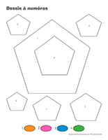 Dessin à Numéros-Le pentagone Dessin à Numéros-Le pentagone