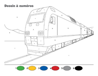 Dessin à Numéros-Le transport en commun