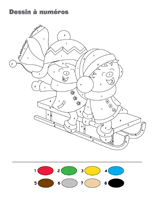 Dessin à Numéros-Les vacances de Noël Dessin à Numéros-Les vacances de Noël