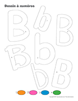 Dessin à Numéros-Lettre B Dessin à Numéros-Lettre B