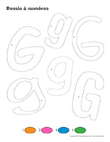 Dessin à Numéros-Lettre G Dessin à Numéros-Lettre G