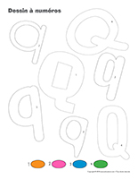 Dessin à Numéros-Lettre Q